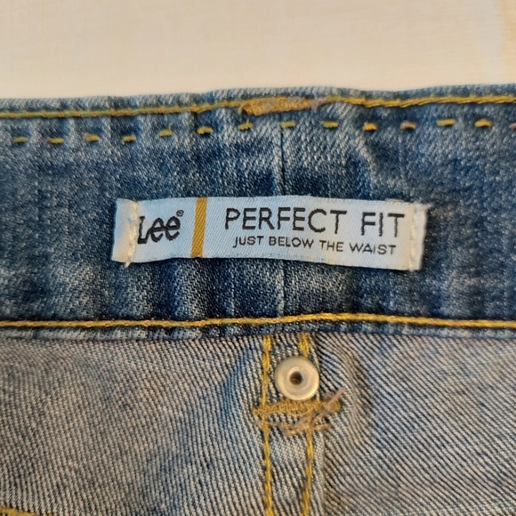 Lee Perfect Fit Just Below Waist Dark Wash High Rise Straight Leg Jeans Size 16 - Picture 8 of 14